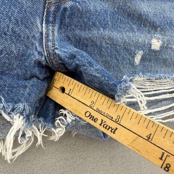 Levi's 501XX Big E Jean Shorts Women's 27x2.5 Button Fly Summer Preppy EUC - Picture 12 of 14